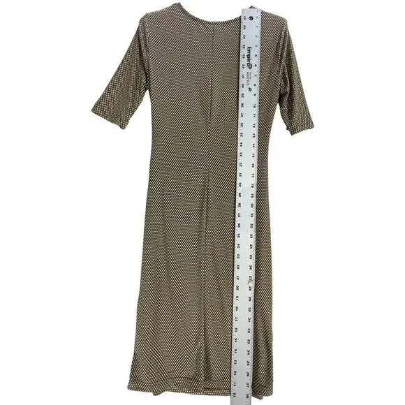 Banana Republic Midi Dress Women XS Green Pink White 3/4 Sleeve Career Feminine - Picture 6 of 9